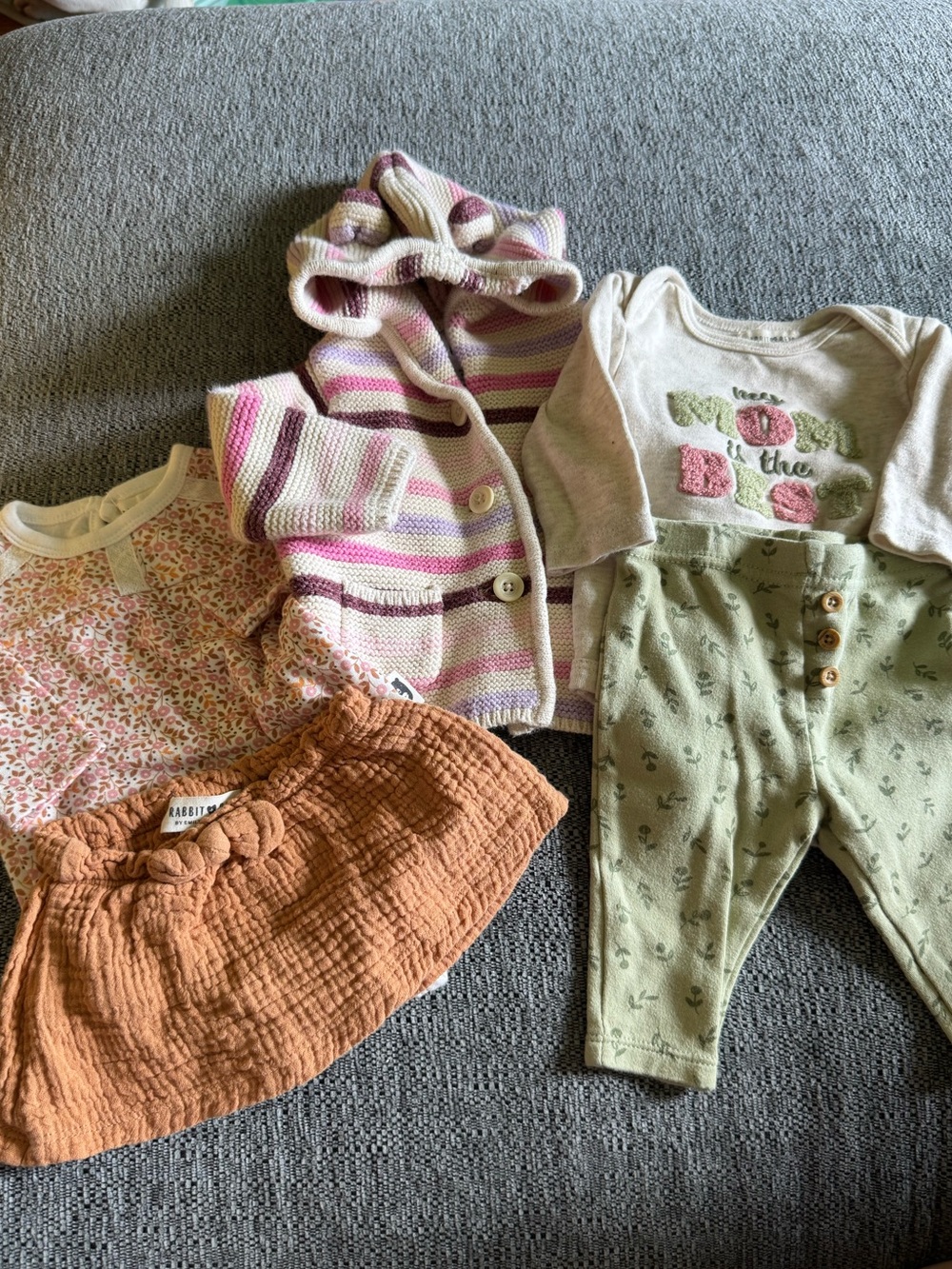 baby girl Rabbit + Bear outfit bundle